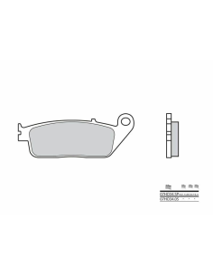 Plaquettes de frein BREMBO 07HO3405 organique route