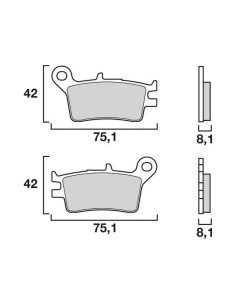 Plaquettes de frein arrière BREMBO 07HO4607 organique route