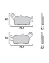 Plaquettes de frein arrière BREMBO 07HO4607 organique route