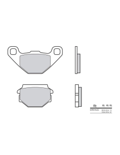 Plaquettes de frein arrière BREMBO 07014CC organique scooter