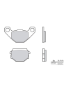 Plaquettes de frein arrière BREMBO 07014CC organique scooter