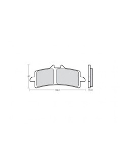 Plaquettes de frein avant BREMBO M497Z03 métal fritté Piste