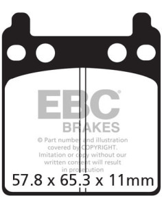 Plaquettes de frein EBC BRAKES FA032V semi métal fritté