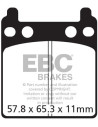 Plaquettes de frein EBC BRAKES FA032V semi métal fritté