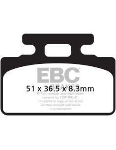 Plaquettes de frein EBC BRAKES SFAC151 organique