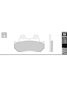 Plaquettes de frein GALFER G1370 sinter route FD054