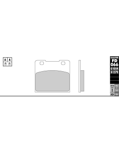 Plaquettes de frein GALFER GALFER G1054 FD066