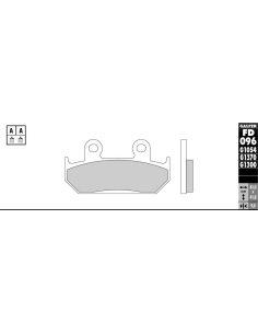 Plaquettes de frein GALFER G1370 sinter route FD096
