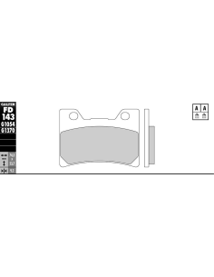 Plaquettes de frein GALFER G1054 organique semi métal FD143
