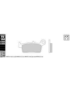 Plaquettes de frein GALFER G1054 organique semi métal FD144