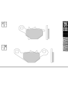 Plaquettes de frein GALFER G1054TT organique semi métal TT FD177