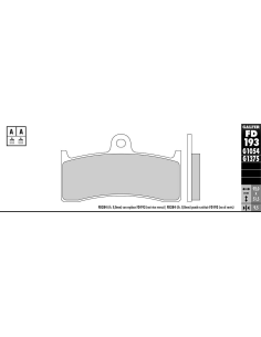 Plaquettes de frein GALFER G1375 sinter racing FD193