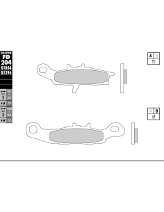 Plaquettes de frein GALFER G1054TT organique semi métal TT FD204