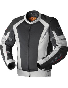 Blouson moto route textile RST Pro Series Ventilator D3O - Noir Argent