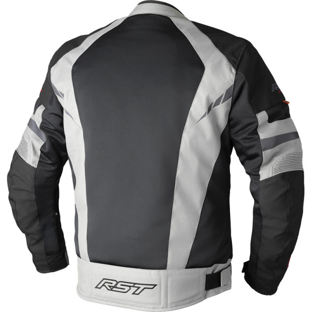 Blouson moto route textile RST Pro Series Ventilator D3O - Noir Argent