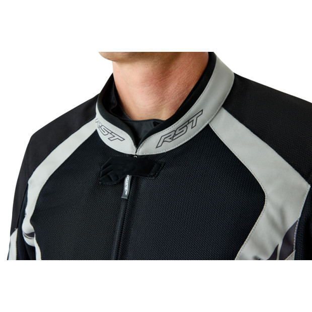 Blouson moto route textile RST Pro Series Ventilator D3O - Noir Argent