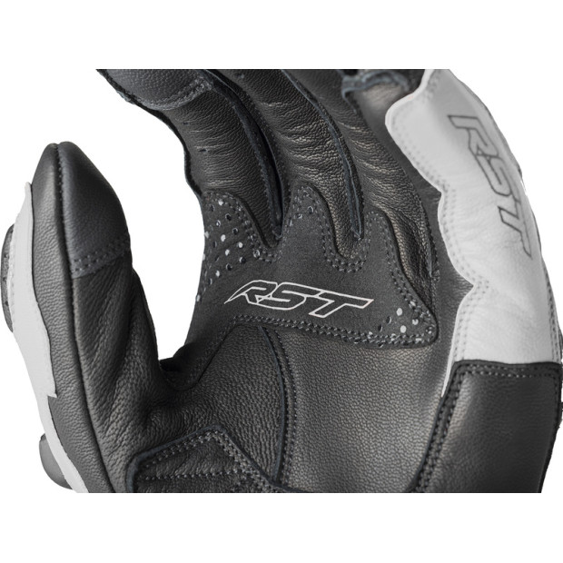 Gants moto courts RST Freestyle 3 D3O - Noir Blanc
