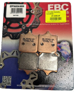 Plaquettes de frein EBC BRAKES EPFA604/4HH métal fritté