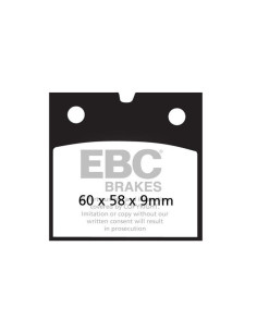 Plaquettes de frein EBC BRAKES FA077V semi métal fritté