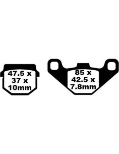 Plaquettes de frein EBC BRAKES FA083/2TT métal fritté