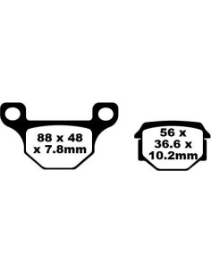 Plaquettes de frein EBC BRAKES FA093 organique