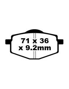 Plaquettes de frein EBC BRAKES FA101TT métal fritté