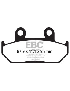 Plaquettes de frein EBC BRAKES FA124/2V semi métal fritté