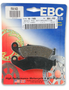 Plaquettes de frein EBC BRAKES FA143 organique