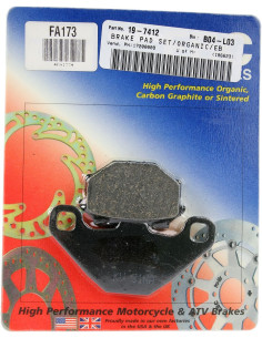 Plaquettes de frein EBC BRAKES FA173 organique