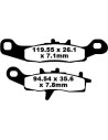 Plaquettes de frein EBC BRAKES FA258TT métal fritté