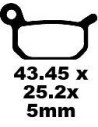Plaquettes de frein EBC BRAKES FA325TT métal fritté