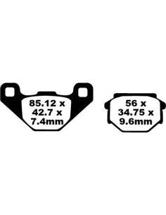Plaquettes de frein EBC BRAKES FA382 organique