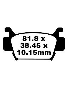 Plaquettes de frein EBC BRAKES FA410TT métal fritté
