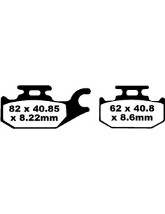 Plaquettes de frein EBC BRAKES FA413TT métal fritté