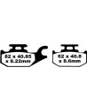 Plaquettes de frein EBC BRAKES FA413TT métal fritté
