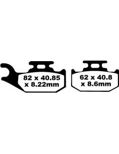 Plaquettes de frein EBC BRAKES FA414TT métal fritté