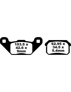 Plaquettes de frein EBC BRAKES FA431TT métal fritté