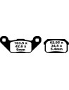 Plaquettes de frein EBC BRAKES FA431TT métal fritté