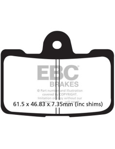 Plaquettes de frein EBC BRAKES FA454/4HH métal fritté