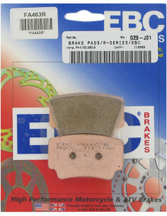 Plaquettes de frein EBC BRAKES FA463R métal fritté