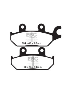 Plaquettes de frein EBC BRAKES FA642TT métal fritté