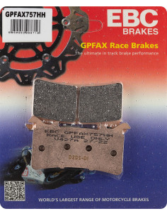 Plaquettes de frein EBC BRAKES GPFAX757HH métal fritté