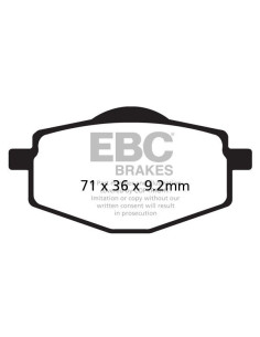 Plaquettes de frein EBC BRAKES SFA101HH métal fritté
