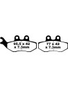 Plaquettes de frein EBC BRAKES SFA194 organique