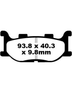 Plaquettes de frein EBC BRAKES SFA199HH métal fritté