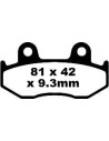Plaquettes de frein EBC BRAKES SFA323HH métal fritté