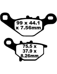Plaquettes de frein EBC BRAKES SFA396 organique