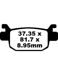 Plaquettes de frein EBC BRAKES SFA415HH métal fritté