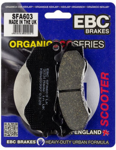 Plaquettes de frein EBC BRAKES SFA603 organique