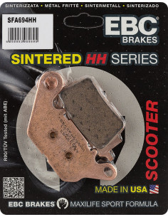 Plaquettes de frein EBC BRAKES SFA694HH métal fritté
